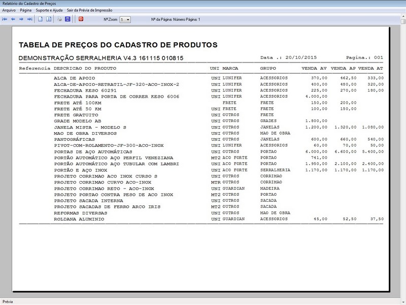 Imagem do Programa Serralheria, Agendamento e Financeiro 4.3 Plus