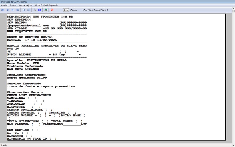 Programa OS Assist�ncia T�cnica 5.0 Plus