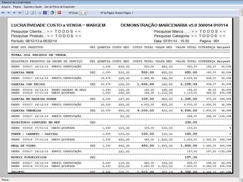 Imagens do Programa Marcenaria v5.9 Plus