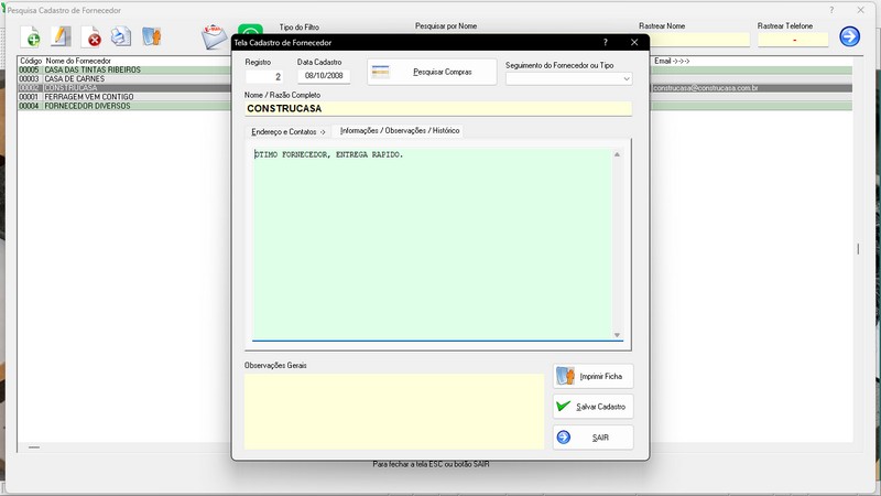 Imagens do Programa Marmoraria v6.8 Plus