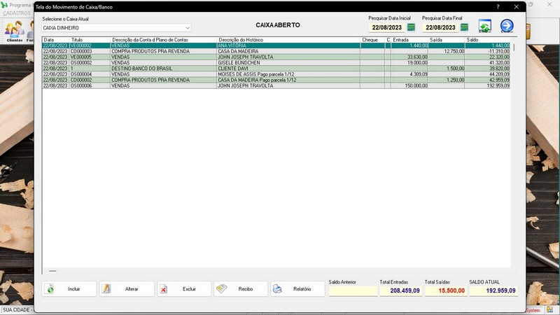 Imagens do Programa Marcenaria v6.9 Plus