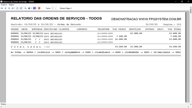 Imagem do Programa Serralheria, Agendamento e Financeiro 7.3 Plus