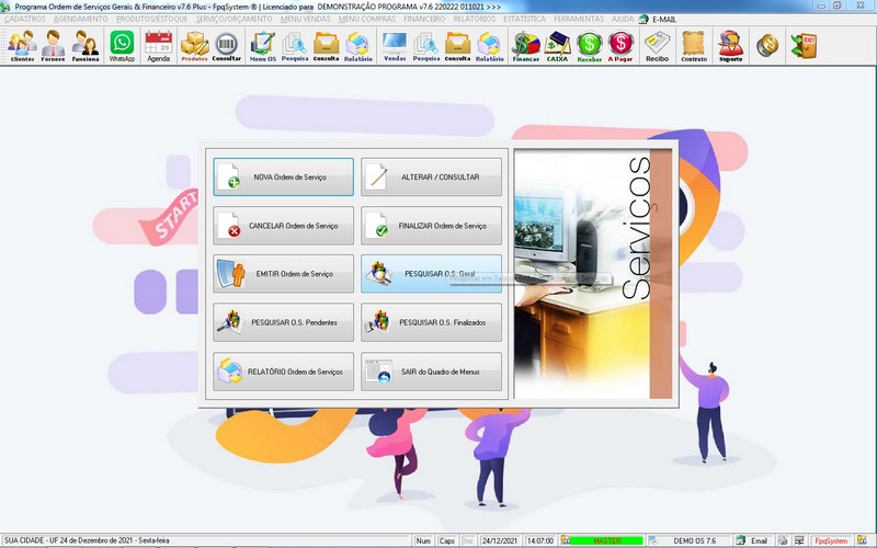 Imagens do Programa Servios Gerais v7.6 Plus