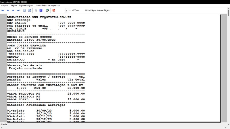 Imagens do Programa Marcenaria v7.9 Plus