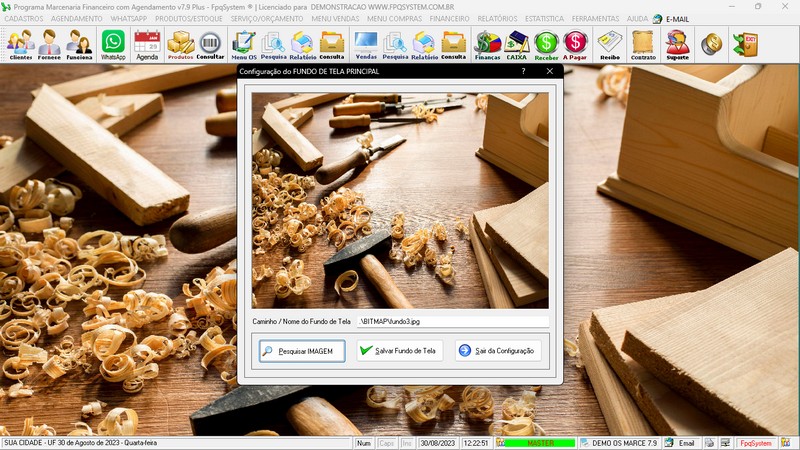Imagens do Programa Marcenaria v7.9 Plus