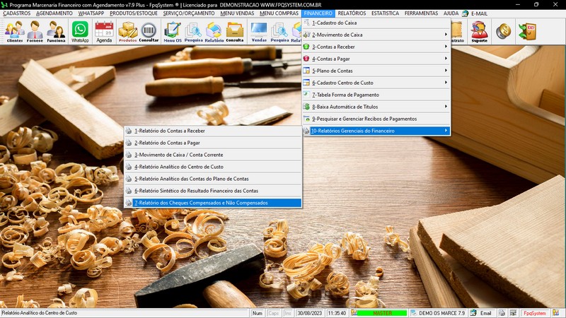 Imagens do Programa Marcenaria v7.9 Plus