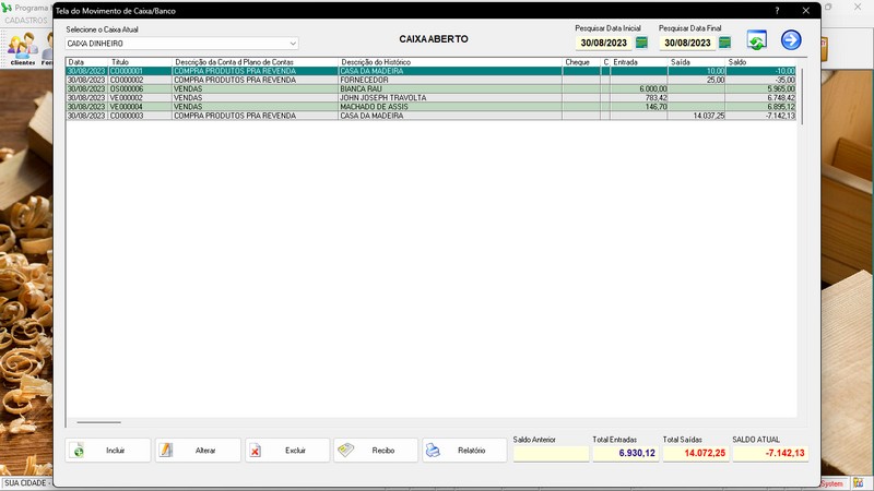 Imagens do Programa Marcenaria v7.9 Plus