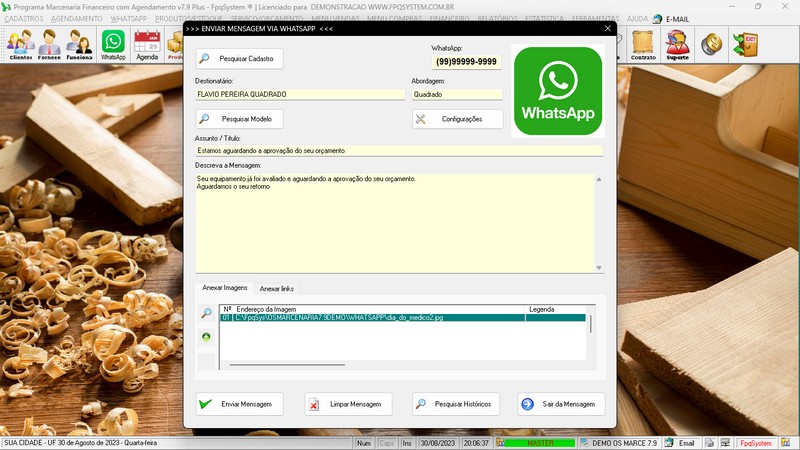 Imagens do Programa Marcenaria v7.9 Plus