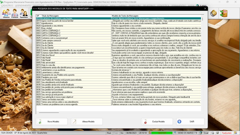 Imagens do Programa Marcenaria v7.9 Plus