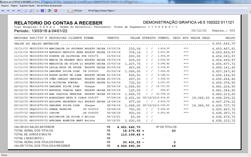 Imagens do Programa Grafica 6.5