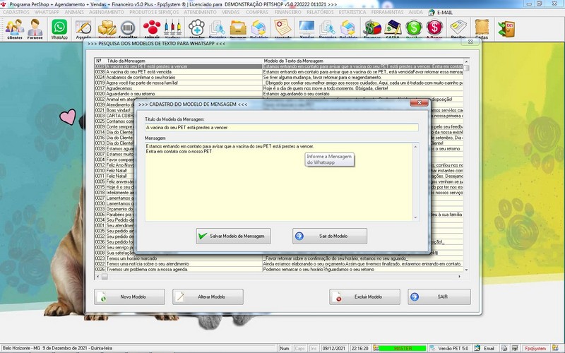 Programa PetShop 5.0 Plus WhatsApp