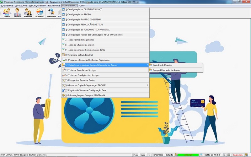 Programa OS Assistncia Tcnica para Refrigerao 1.0 Plus