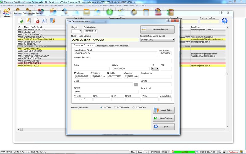 Programa OS Assistncia Tcnica para Refrigerao 2.0 Plus