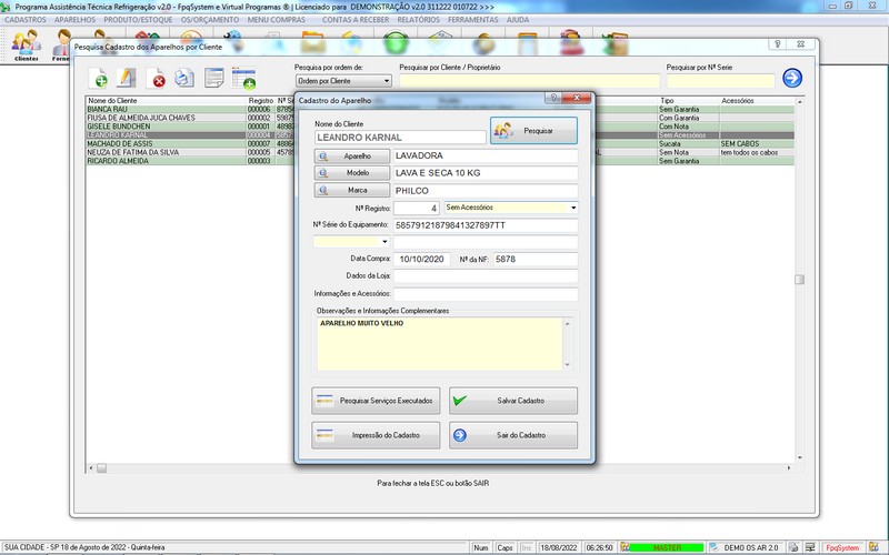 Programa OS Assistncia Tcnica para Refrigerao 2.0 Plus