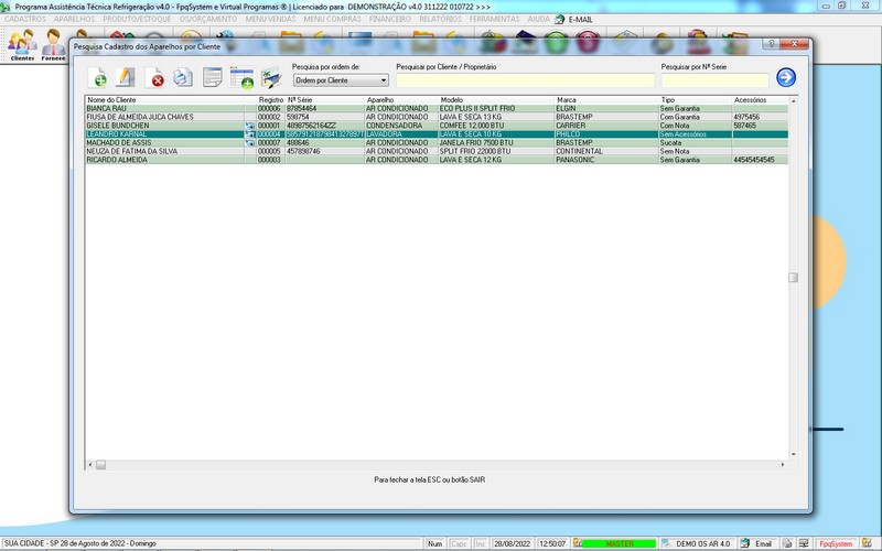 Programa OS Assistncia Tcnica para Refrigerao 4.0 Plus