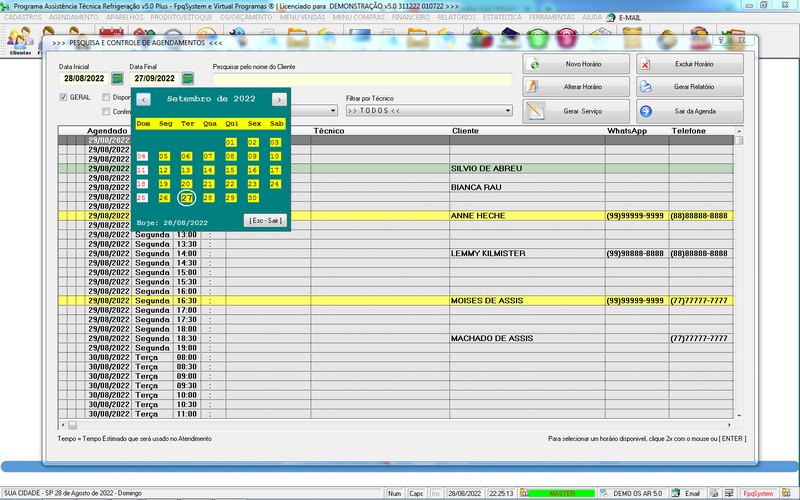 Programa OS Assistncia Tcnica para Refrigerao 5.0 Plus