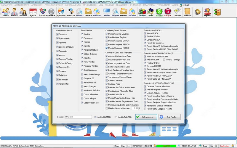 Programa OS Assistncia Tcnica para Refrigerao 5.0 Plus