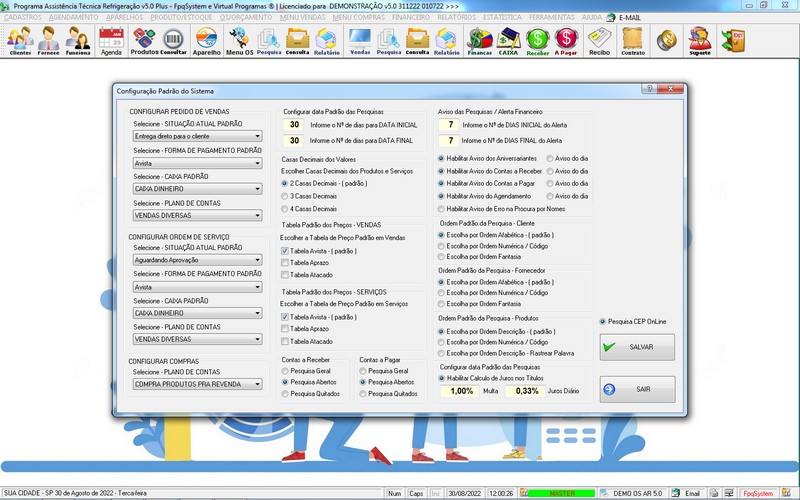 Programa OS Assistncia Tcnica para Refrigerao 5.0 Plus