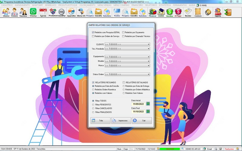 Programa OS Assistncia Tcnica para Refrigerao 6.0 Plus