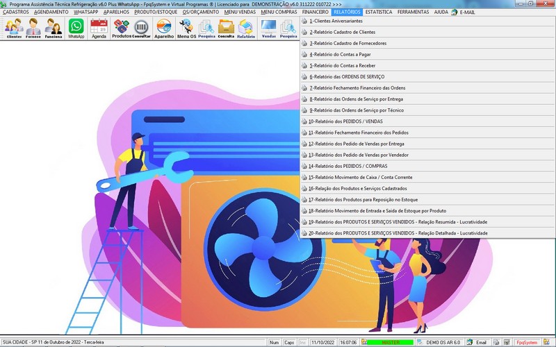 Programa OS Assistncia Tcnica para Refrigerao 6.0 Plus