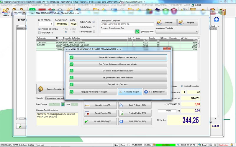 Programa OS Assistncia Tcnica para Refrigerao 7.0 Plus